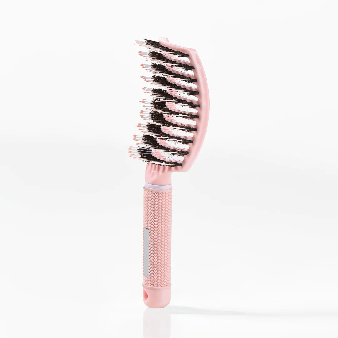 Yuaia Haircare Curved Paddle Brush Lyserød