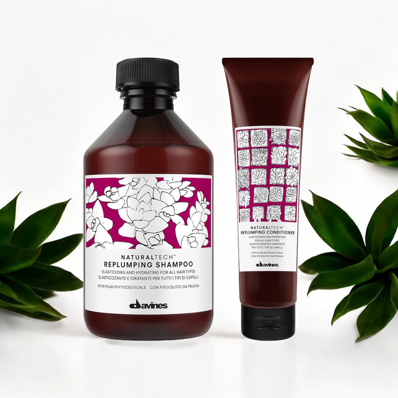 Davines Replumping shampoo & conditioner sæt