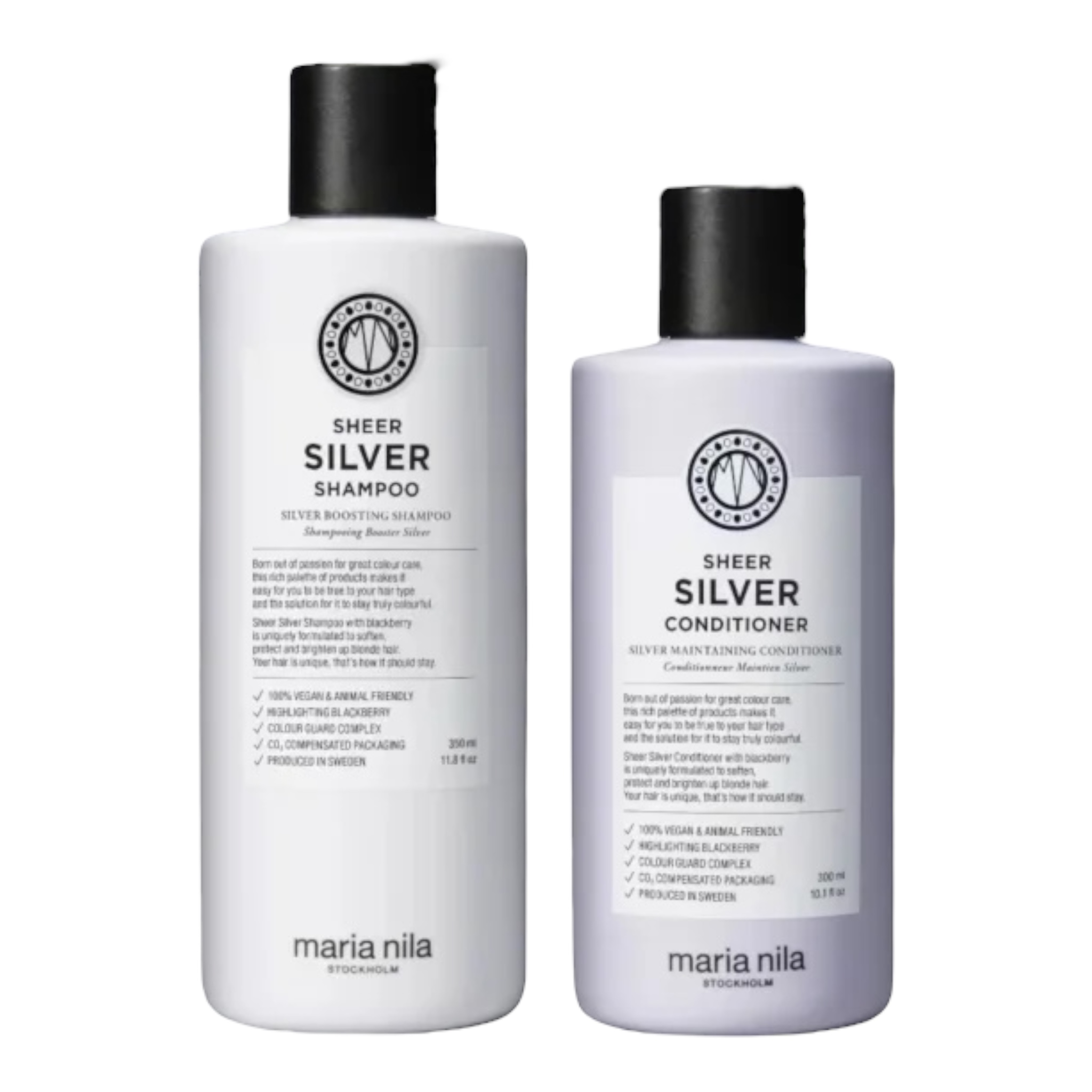 Maria Nila Sheer Silver Shampoo & Conditioner sæt 300 & 350ml
